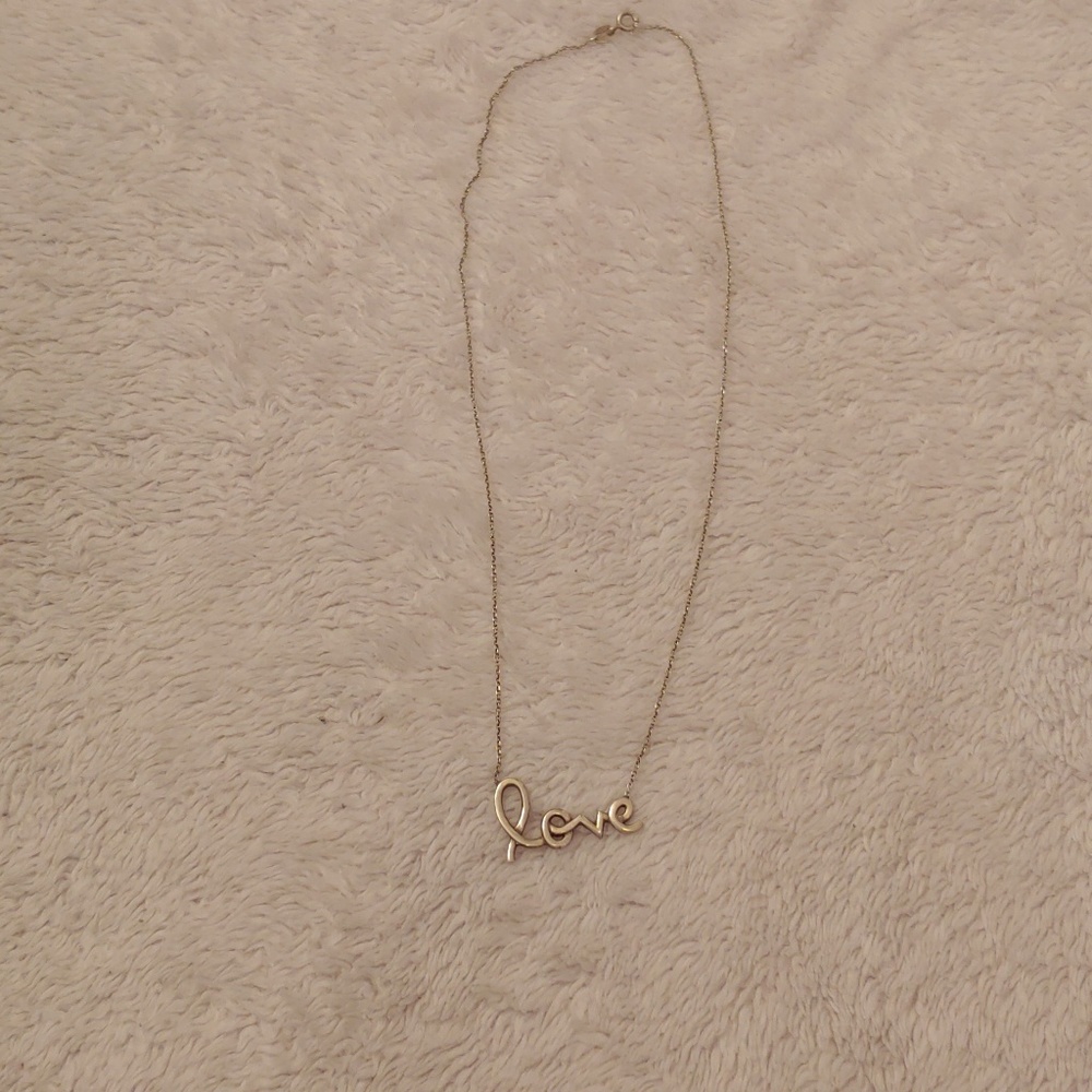 Sterling silver "love" necklace